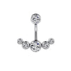 1 Piece Belly Rings Simple Style Classic Style Solid Color 304 Stainless Steel Inlay Zircon Belly Rings