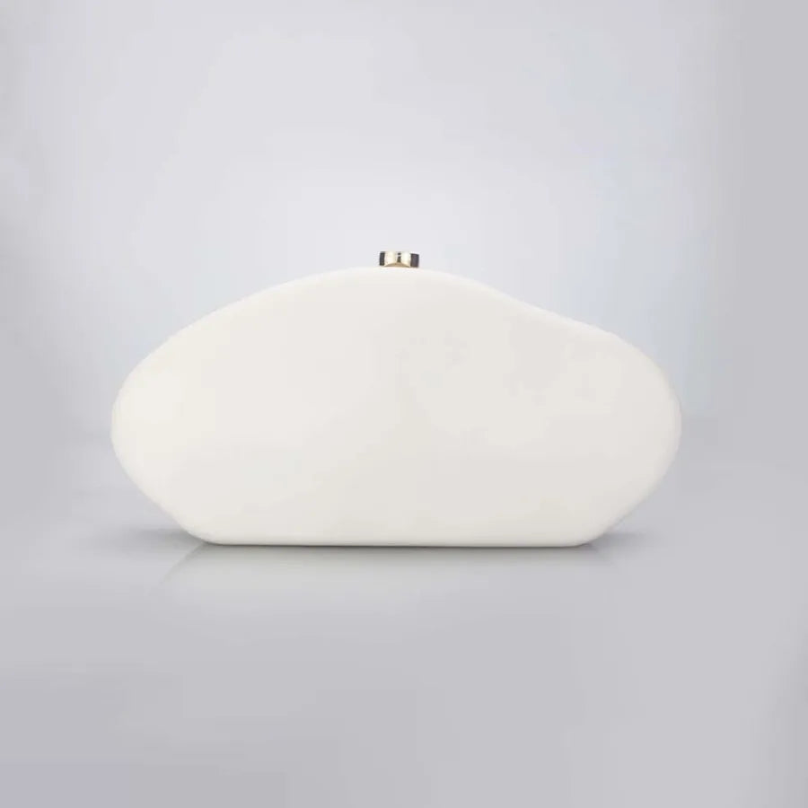 Acrylic Ladies Clutch Bag Shoulder Crossbody Snake Skin Pattern Fashionable Evening Handbag Oval Shape Single Shoulder Bag
