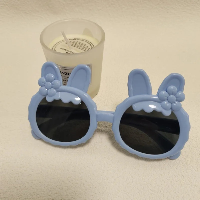 Sweet Simple Style Solid Color Resin Special-Shaped Mirror Full Frame Kids Sunglasses