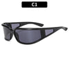 Streetwear Solid Color Pc Oval Frame Full Frame Glasses