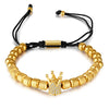 Hip-Hop Crown Stainless Steel Patchwork Men's Bracelets