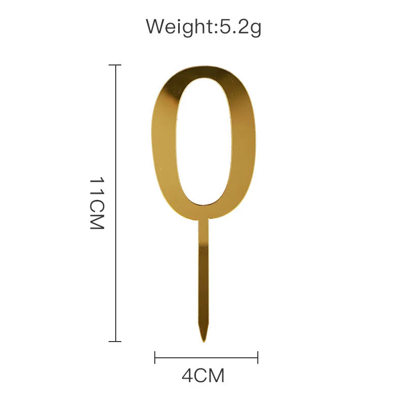 birthday number arylic party cake decorating supplies 1 piece