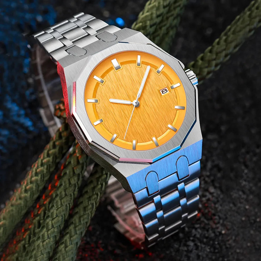 Retro Classic Style Solid Color Butterfly Double Snap Quartz Watch Men's Watches