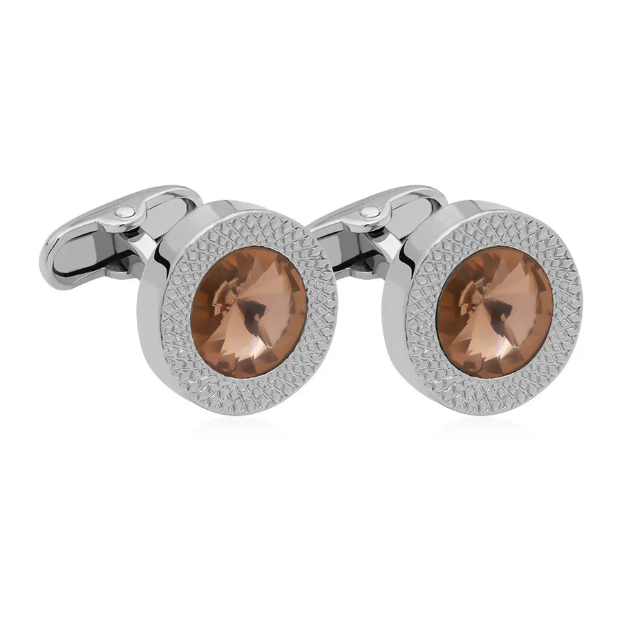 new gem-set cufflinks french fashion men's metal shirt buttons clothing accessories