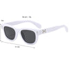 Casual Hawaiian Letter Pc Resin Square Full Frame Women's Sunglasses