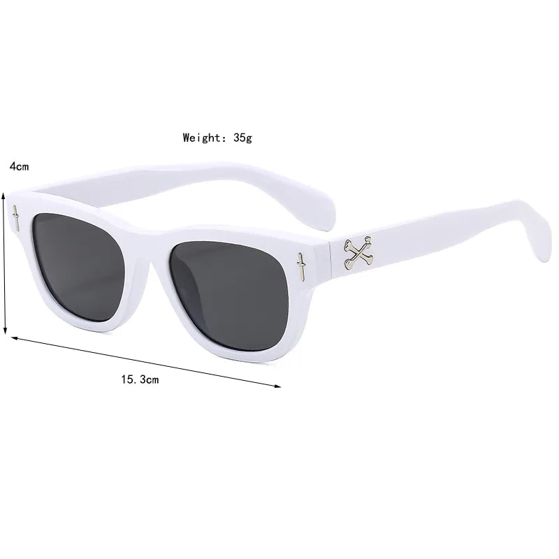 Casual Hawaiian Letter Pc Resin Square Full Frame Women's Sunglasses