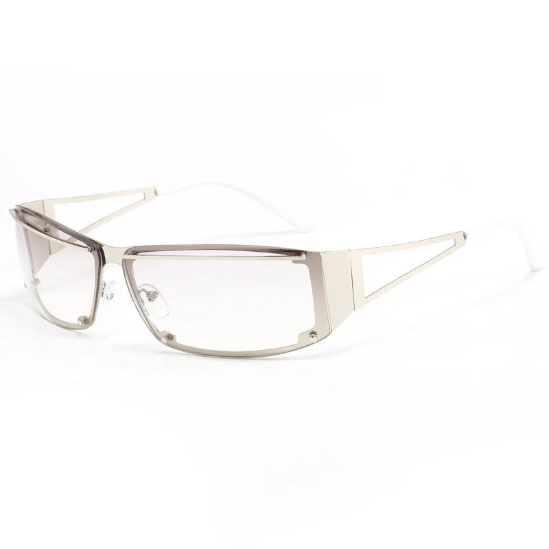 streetwear solid color pc square frameless women's sunglasses