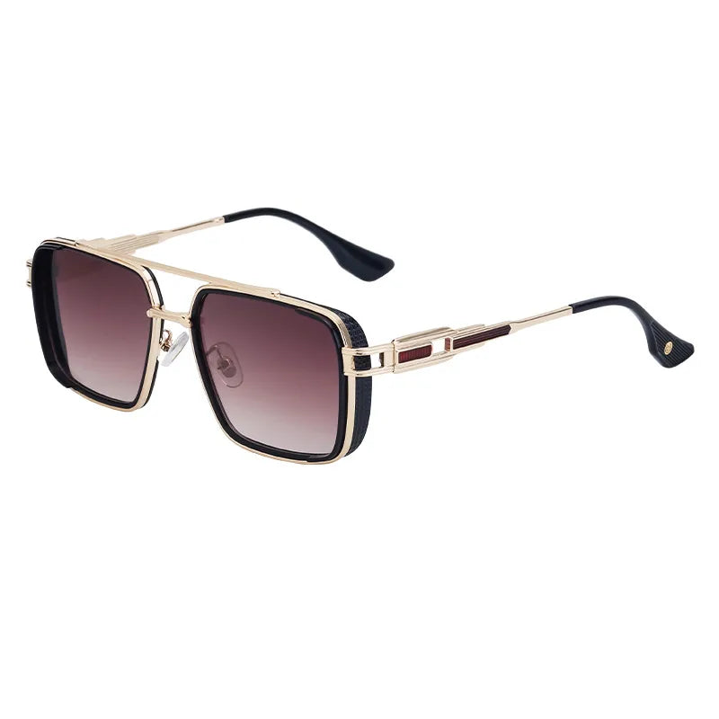 Retro Classic Style Square Pc Square Full Frame Men's Sunglasses