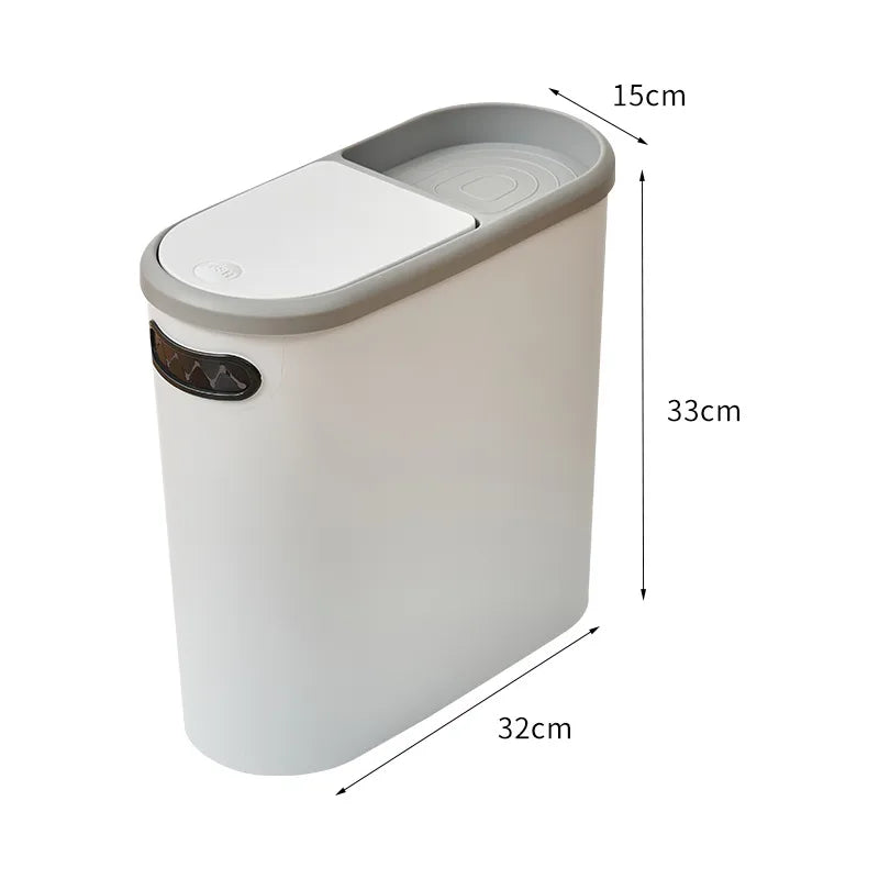 Simple Style Solid Color PP Trash Can