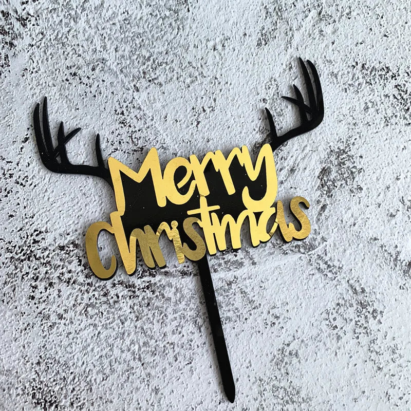 Christmas Letter Arylic Party Cake Decorating Supplies
