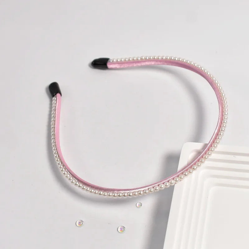 Princess Women's Solid Color Imitation Pearl Hair Band