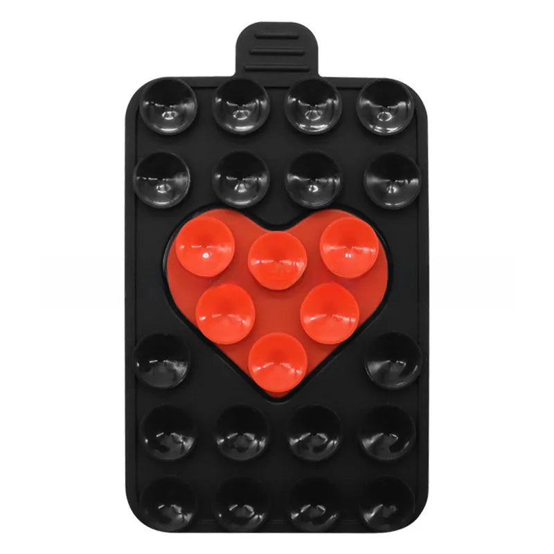 Suitable for mobile phone holder double-sided silicone suction cup mobile phone case holder multi-functional two-color love suction cup holder