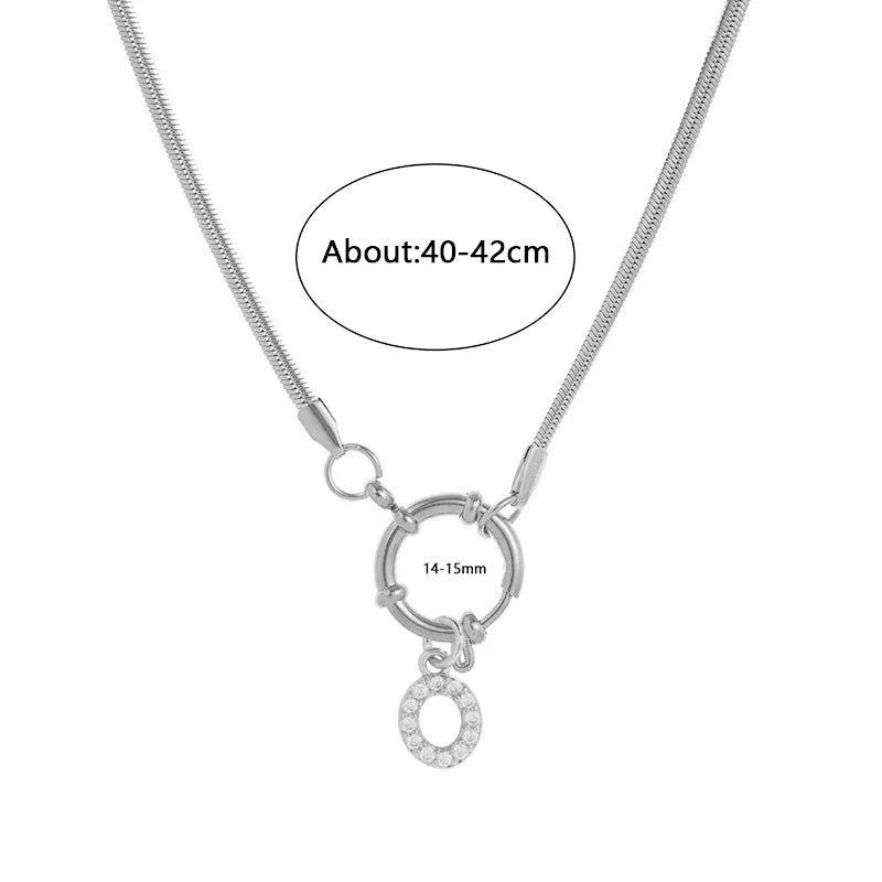 Wholesale Jewelry Vacation Classic Style Pentagram Heart Shape 302 Stainless Steel 18K Gold Plated snake chain Pendant Necklace