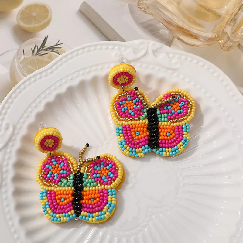 Handmade Christmas Tree Pumpkin Snowflake Earrings Women's Festive Atmosphere Sensation Ear Jewelry Holiday Flower Design