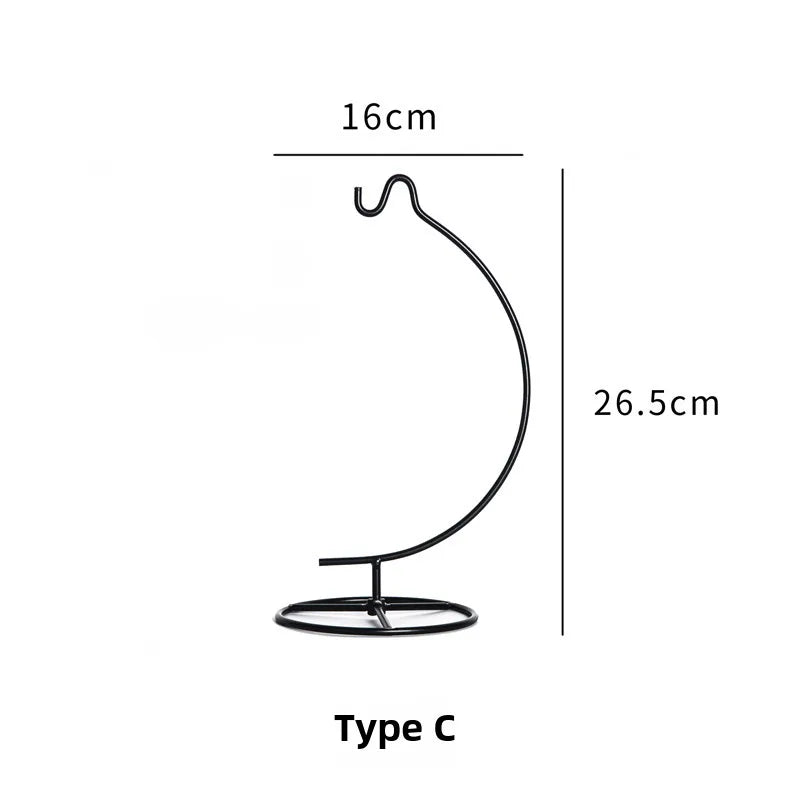 Simple micro landscape hanging hook  style iron stand detachable vase green plant stand desktop decoration creative base