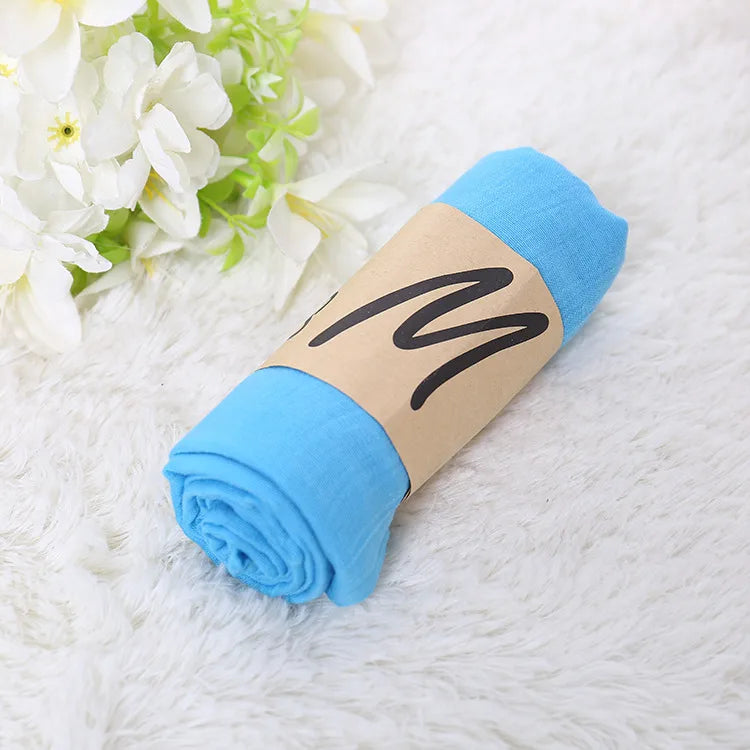 Unisex Simple Style Solid Color cotton and linen Scarf