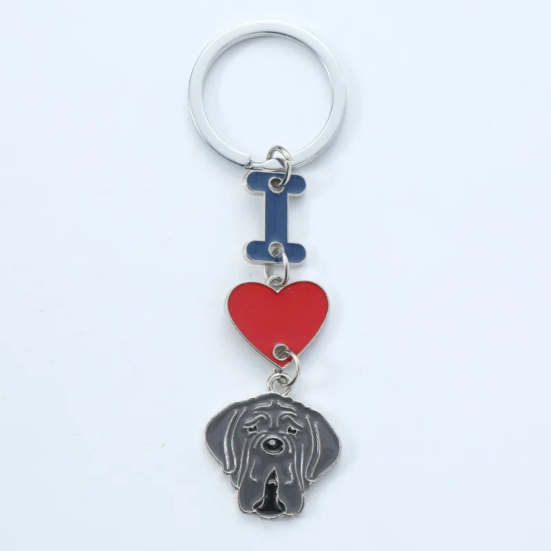 1 Piece Cute Letter Dog Heart Shape Zinc alloy Unisex Slip-on Keychain
