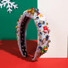 Christmas Classic Style Women's Christmas Tree Santa Claus Christmas Socks Inlay Glass drill Hair Band