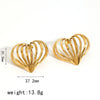 Wholesale Jewelry IG Style Heart Shape 304 Stainless Steel Rings Ear Studs