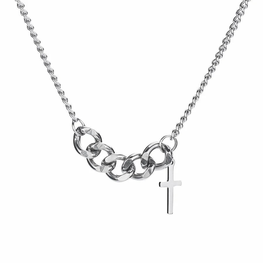 Simple Style Commute Solid Color 304 Stainless Steel Polishing 18K Gold Plated Men's Necklace
