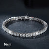 Moissanite 925 Sterling Silver Tennis Bracelet Round Brilliant Cut Geometric White Gold Plated Tennis Bracelet