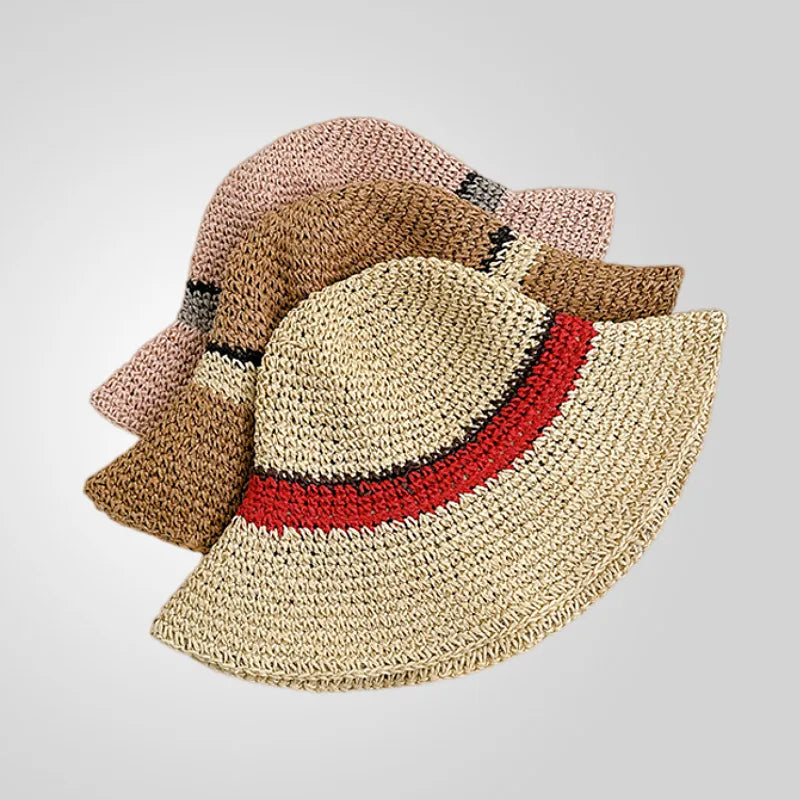 Women's Casual Style Basic Solid Color Big Eaves Straw Hat