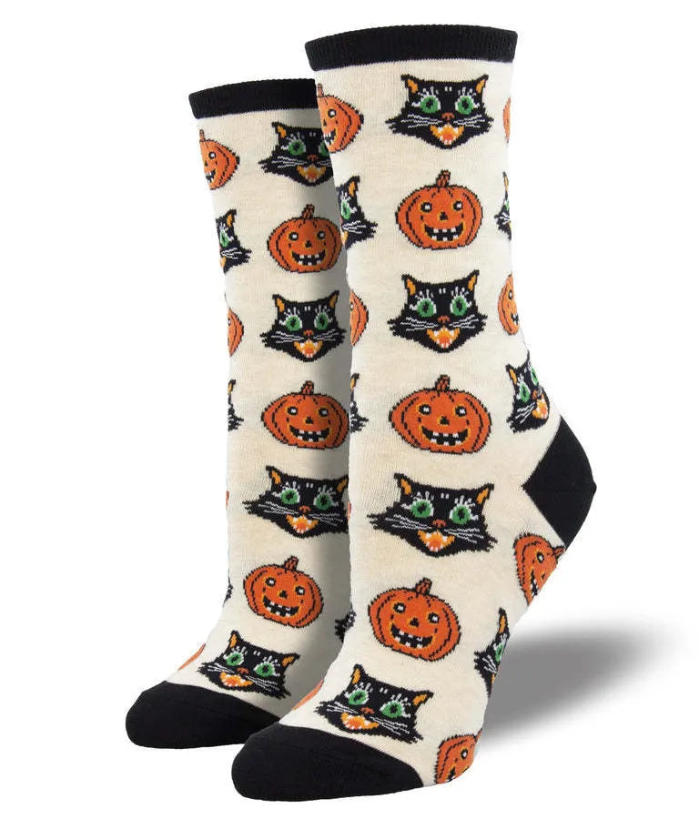 New Halloween Creative Funny Pumpkin Jacquard Tide Socks for Men and Women Couple Socks