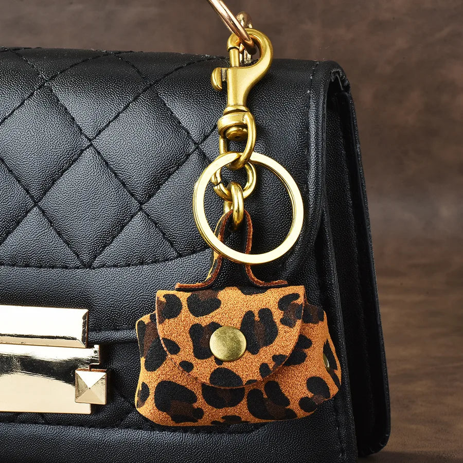 1 Piece Retro Classic Style Bag Pu Leather Alloy Plating Bag Pendant Keychain