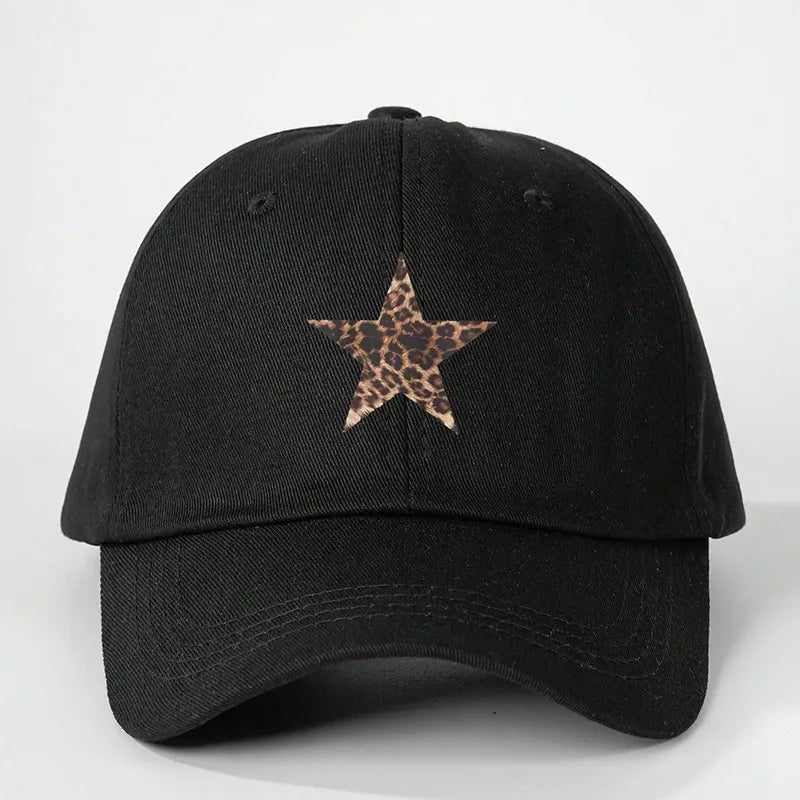 Women's Casual Classic Style Star Curved Eaves Baseball Cap