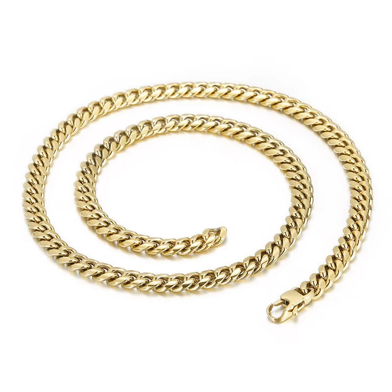 Simple Style Geometric Solid Color Titanium Steel 18K Gold Plated Men's Bracelets