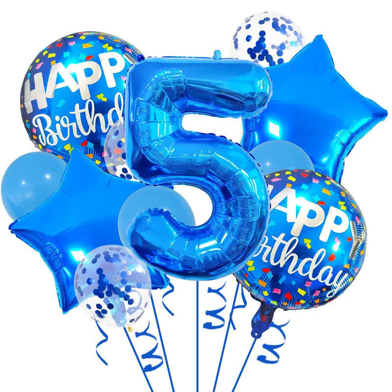 Birthday IG Style Letter Number Star Aluminum Film Party Festival Balloons