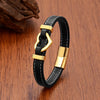 Simple Style Classic Style Heart Shape Leather rope Metal Unisex Bracelets