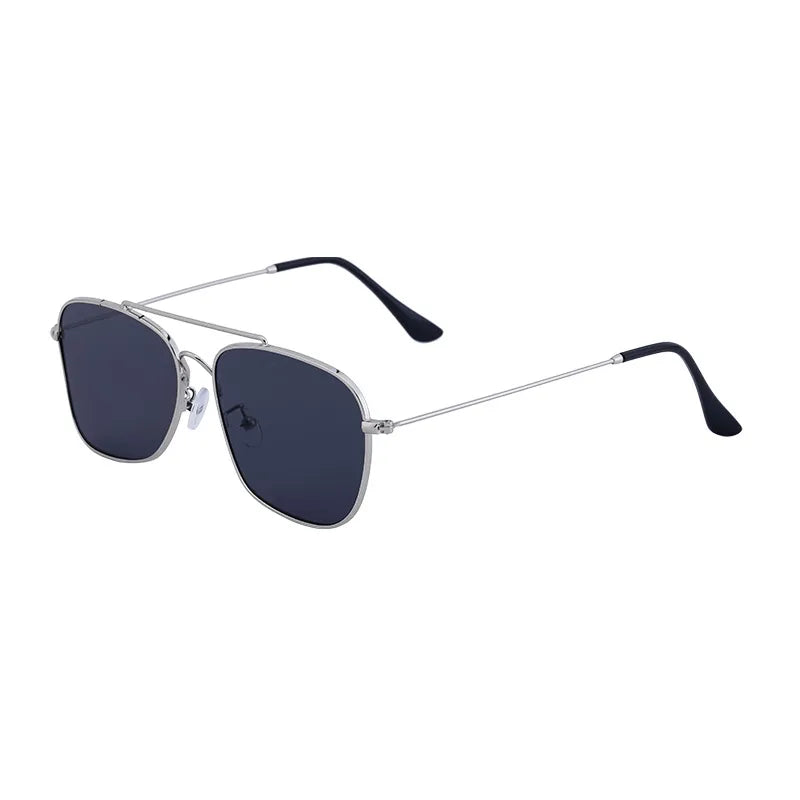 Elegant Business Basic Solid Color Pc Square Full Frame Men's Sunglasses