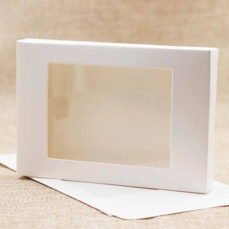 Spot gift box Kraft paper Universal packaging paper box PVC window color paper box