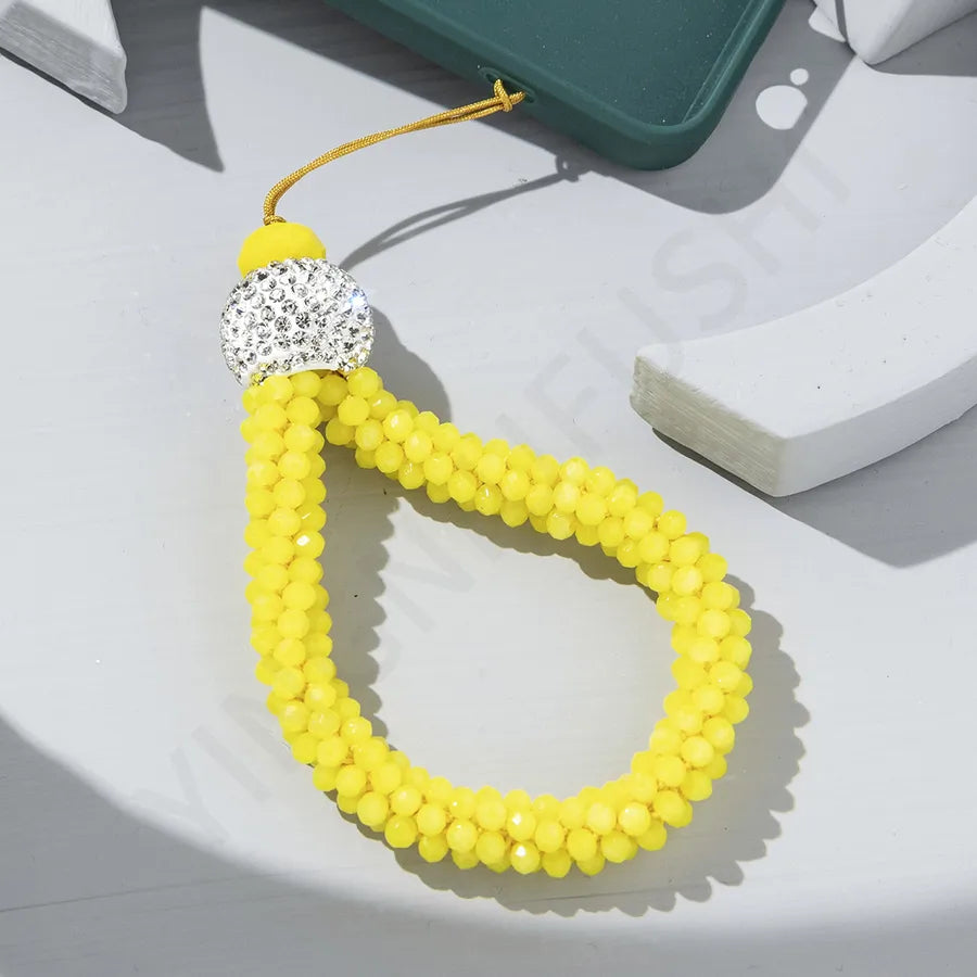 Glass Oval Simple Style Keychain Phone Accessories