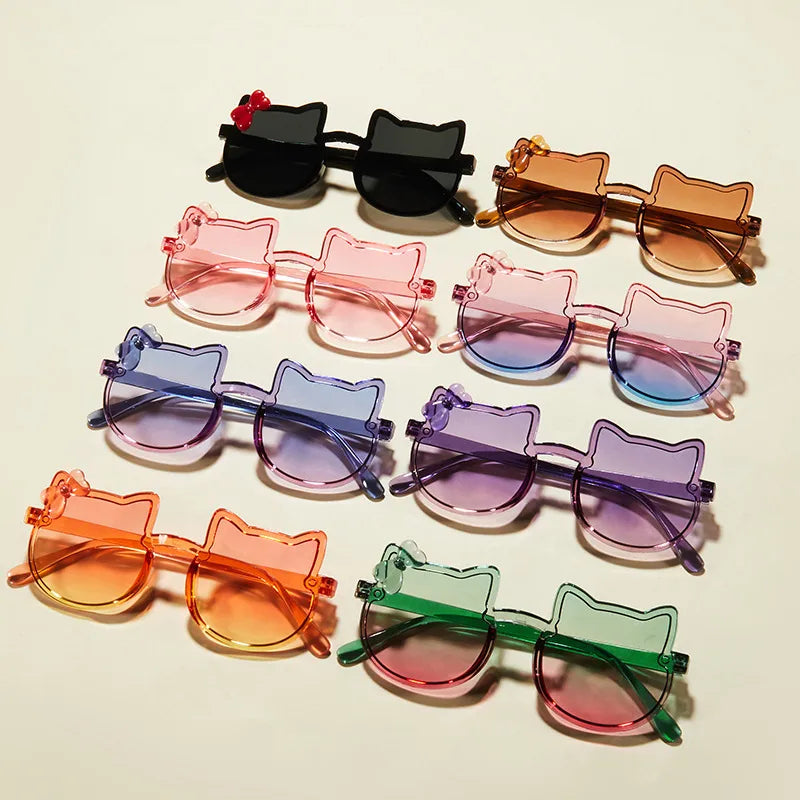New Style Sunglasses Children's Sunglasses Wholesale Little Girl Cartoon Cute Super Cute Baby Sunshade Color Glasses