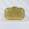 Gold White Blue Arylic Solid Color Square Evening Bags