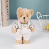 Cartoon linen bear pendant couple student bag bag ornaments linen bear car keychain plush doll toy