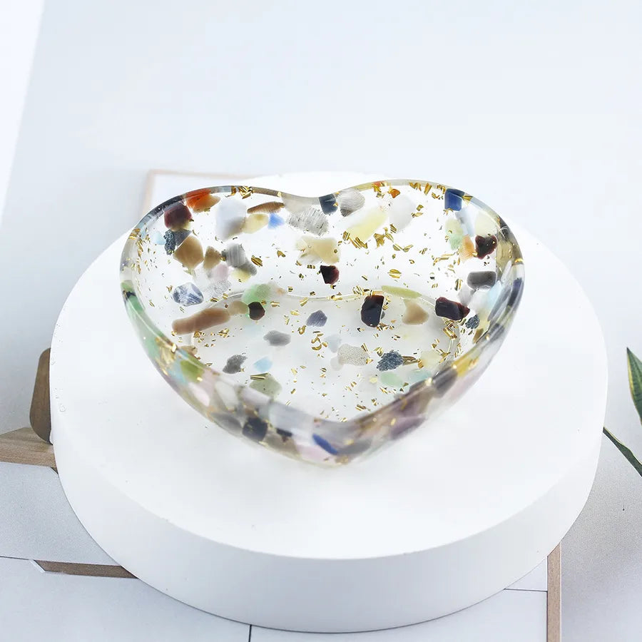 Simple Style Heart Shape Crystal gravel Amethyst