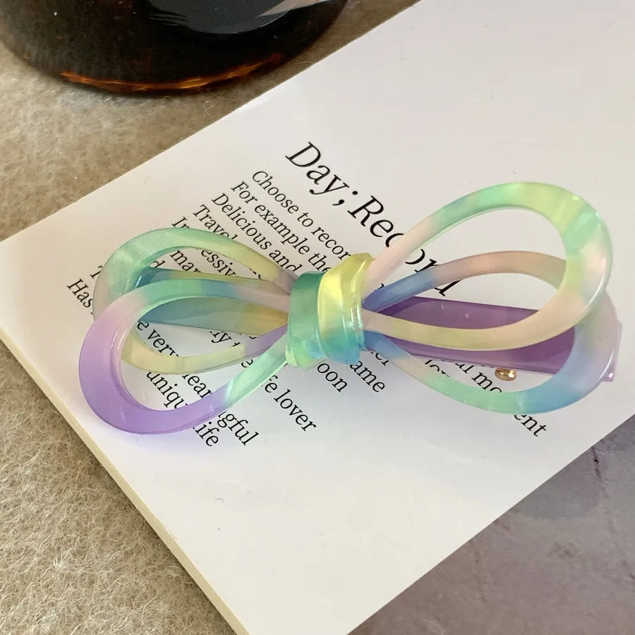 Retro Women's Bow Knot Acetic acid sheets Hair Clip
