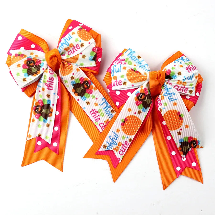 Halloween Butterfly Knot Ribbon Hair Clip Spider Ghost Girls Children's Funny Hair Accessories  Style