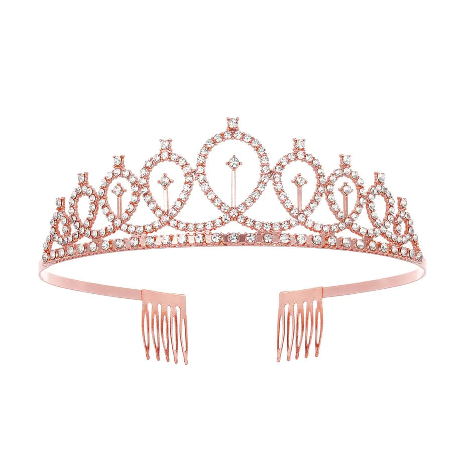 Fashion Women'S Crown Alloy Rhinestones Crown