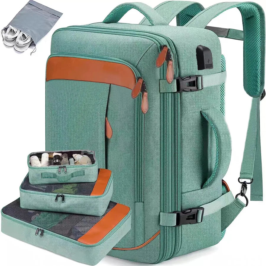 new men's and women's multi-functional waterproof computer backpack large capacity business backpack multi-piece storage bag