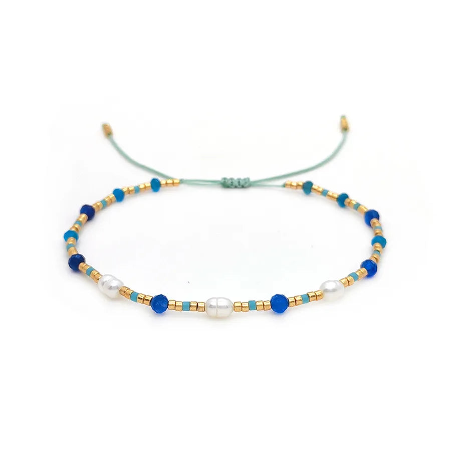 IG Style Geometric natural stone Freshwater Pearl Bracelets In Bulk