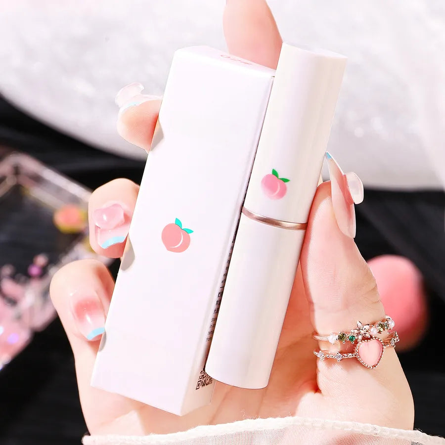 HEYXI Han Yuanxi Vaseline Peach Lip Balm Temperature Change Lipstick Moisturizing Lasting Student Lip Film