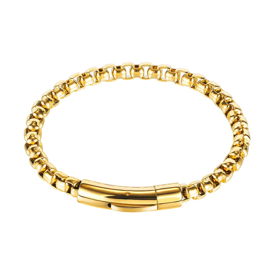 Original Design Solid Color 304 Stainless Steel Plating Men'S Bracelets