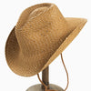 Women's Casual Solid Color Sequins Crimping Big Eaves Straw Hat