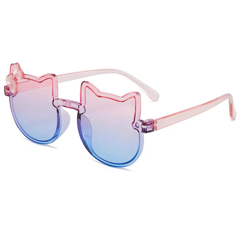 New Style Sunglasses Children's Sunglasses Wholesale Little Girl Cartoon Cute Super Cute Baby Sunshade Color Glasses