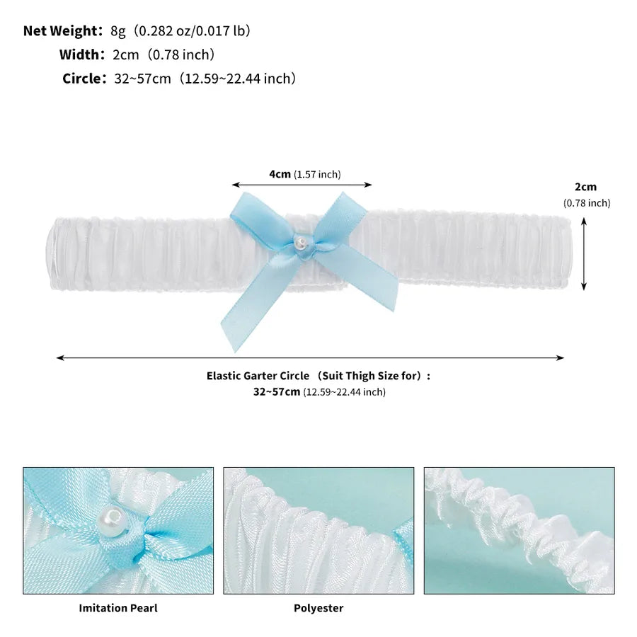 Sexy Lace Elastic Stocking Ties Handmade Butterfly Knot Bridal Garter Belt Flower Leg Ring Wedding Party Celebration Accessories