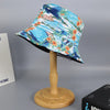 Women's Casual Commute Korean Style Coconut Tree Printing Flat Eaves Bucket Hat
